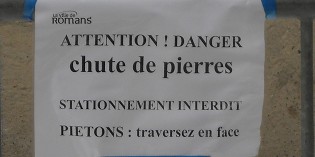 Attention, chute de pierres rue Saint-Just !