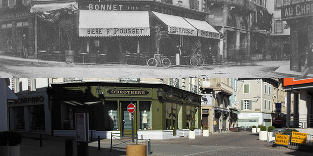 Hier et aujourd'hui : la place Lally-Tollendal et le café Bonnet