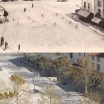 Hier et aujourd’hui : la place Ernest Gailly vue depuis la tour Jacquemart