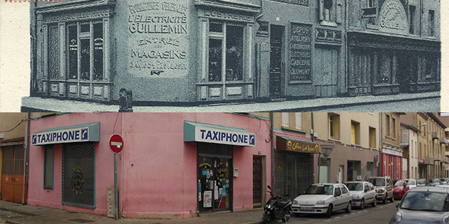 Hier et aujourd'hui : l'angle de la rue Palestro et de la rue Félix Faure