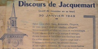 “Discours de Jacquemart avant de remonter en sa tour”, le 30 janvier 1949