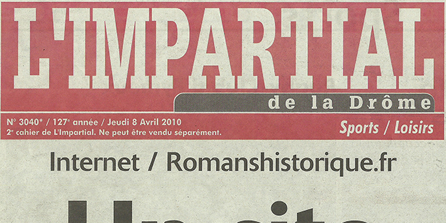 L'Impartial, 8 avril 2010 : "Le site Internet de référence"