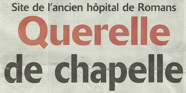 L'Impartial, 7 février 2013 : "Querelle de chapelle"