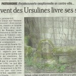 Le Dauphiné Libéré, 28 mars 2013 : “Le monastère de Sainte-Ursule livre ses secrets”