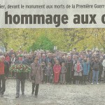 Le Dauphiné Libéré, 12 novembre 2014 : “Vibrant hommage aux oubliés”