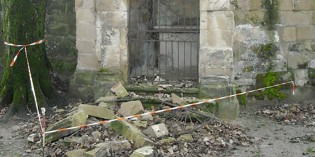 Calvaire des Récollets : effondrements suite aux intempéries