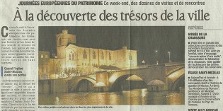 Le Dauphiné Libéré, 17 septembre 2011 : “A la découverte des trésors de la ville”