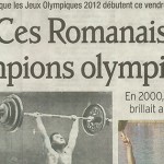 Le Dauphiné Libéré, 23 juillet 2012 : “Ces romanais champions olympiques”