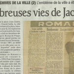 Le Dauphiné Libéré, 21 août 2012 : “Les nombreuses vies de Jacquemart”