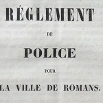Extraits du règlement de police pour la ville de Romans, en 1841
